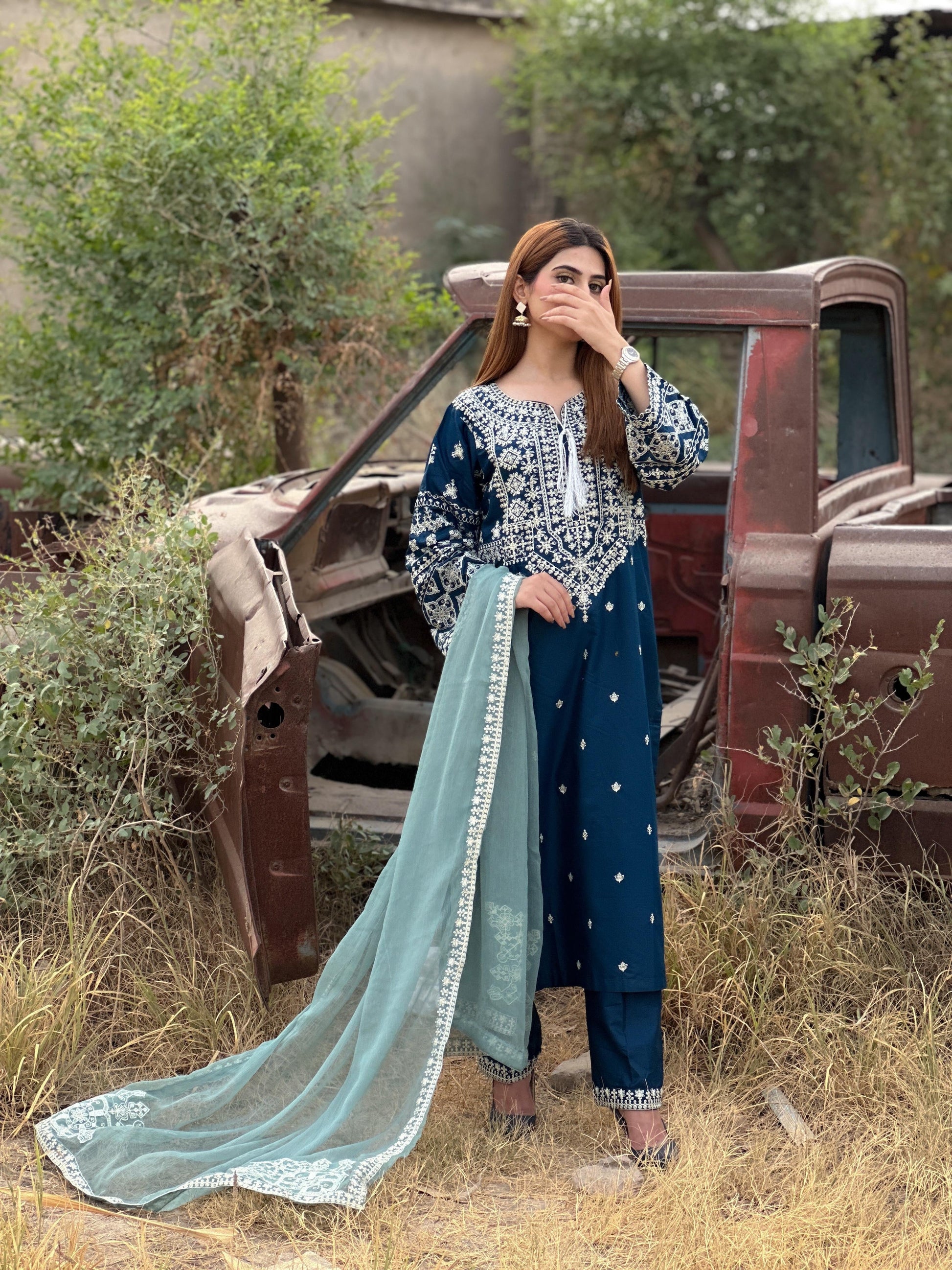 ZARA Embroidered 3 pc Set