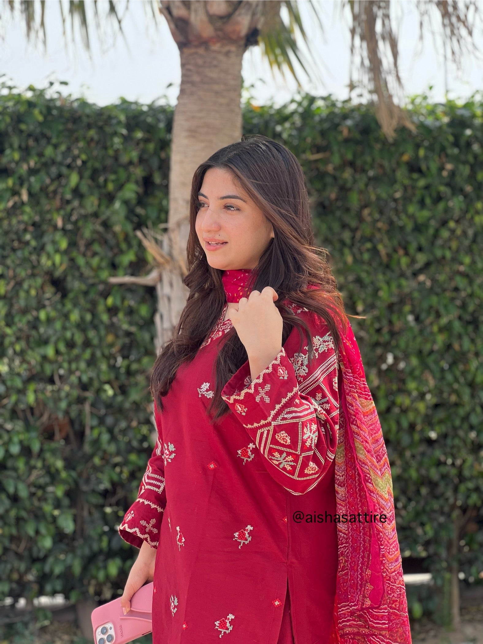 BLUSH Embroidered Co Ords Set