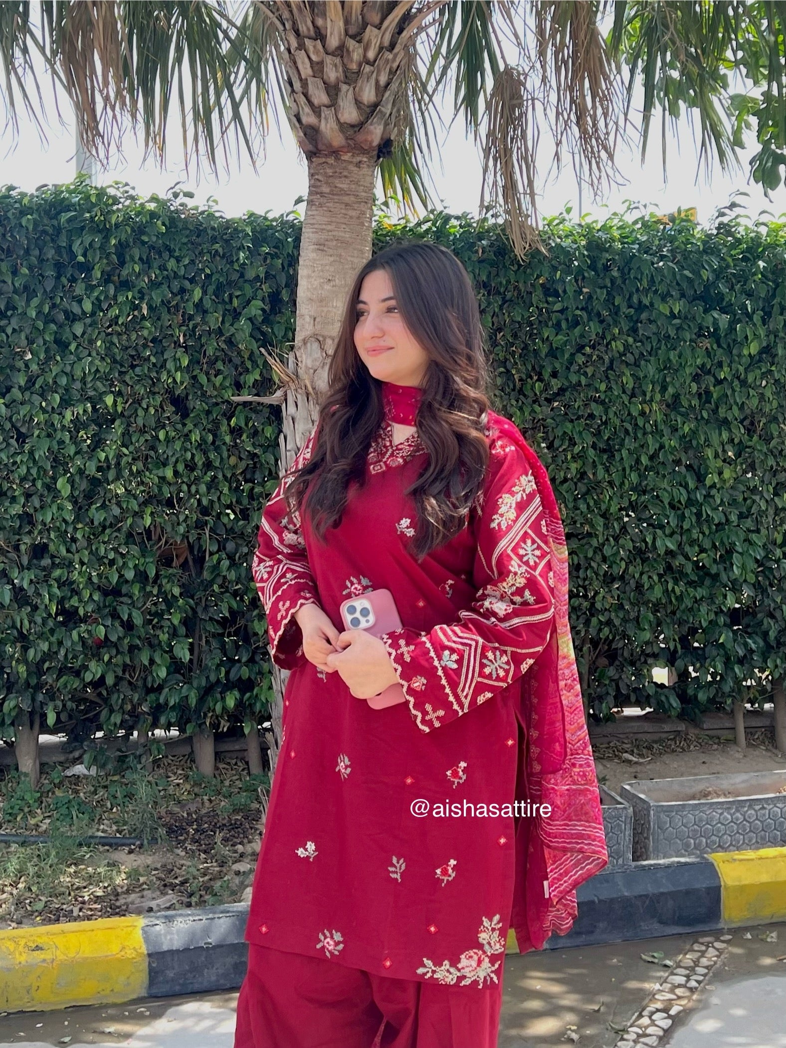 BLUSH Embroidered Co Ords Set