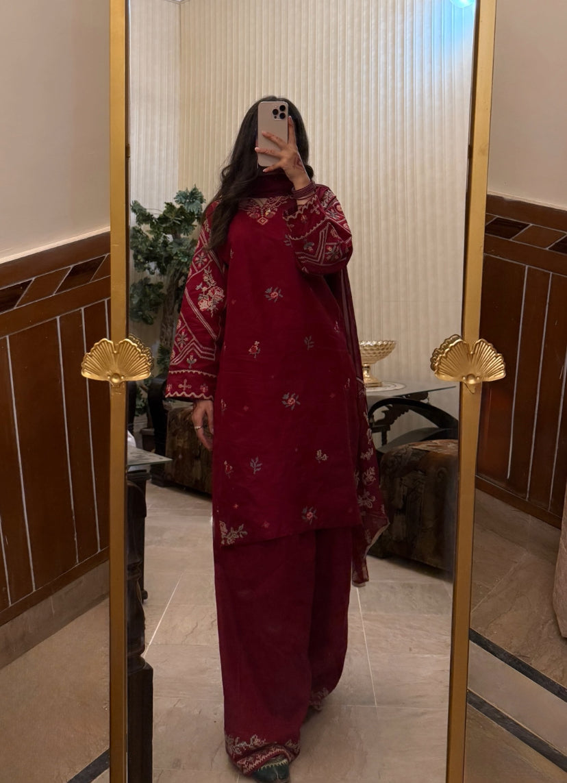 BLUSH Embroidered Co Ords Set