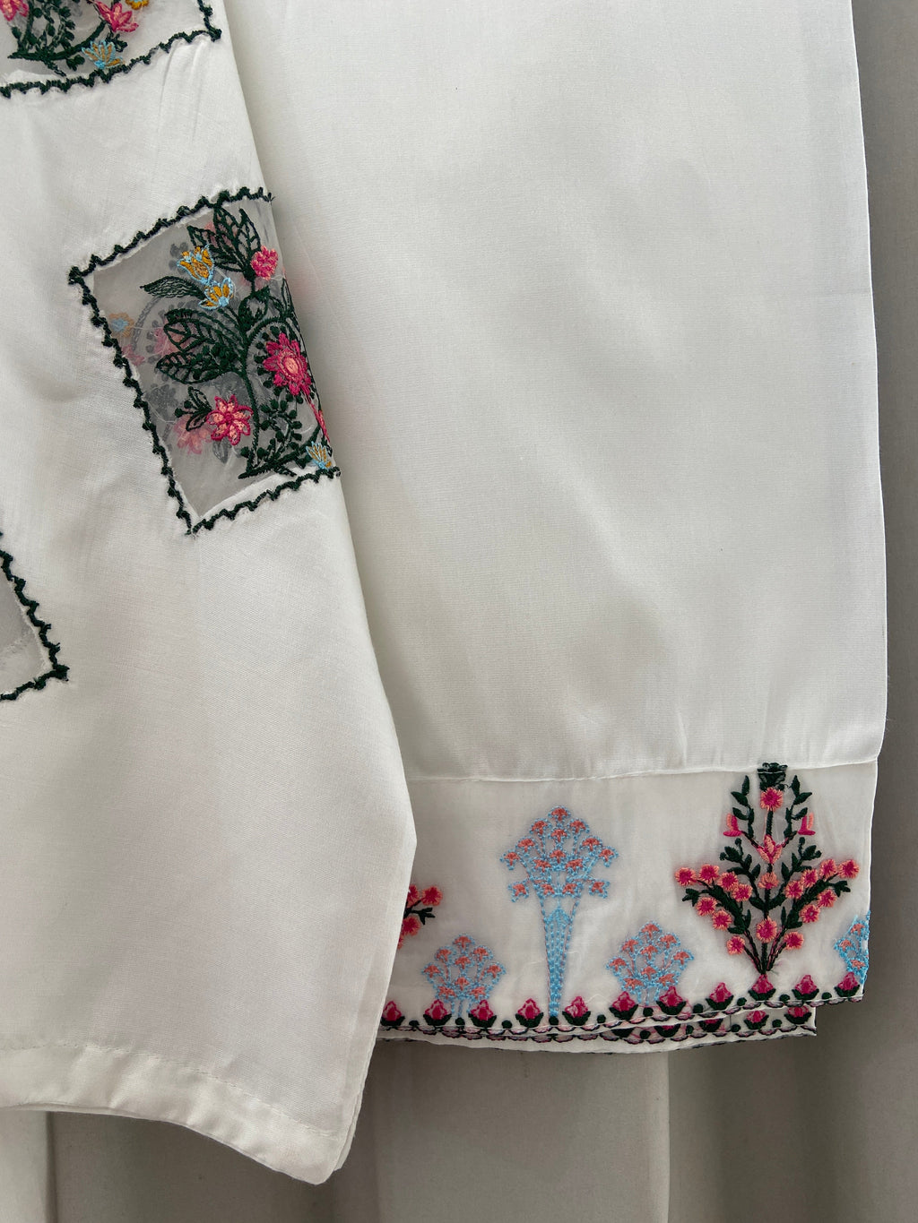 2 pc - WHITE DOVE Embroidered Co Ords
