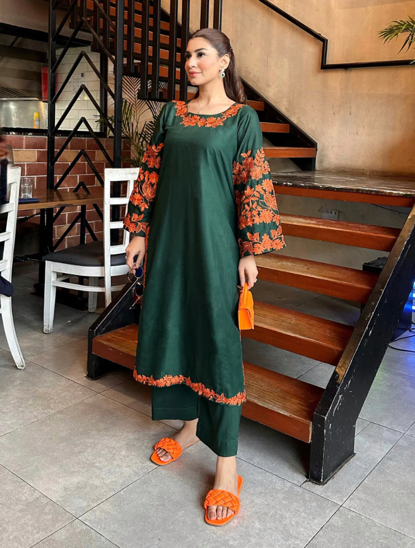 OMAL Embroidered Long length Co Ords