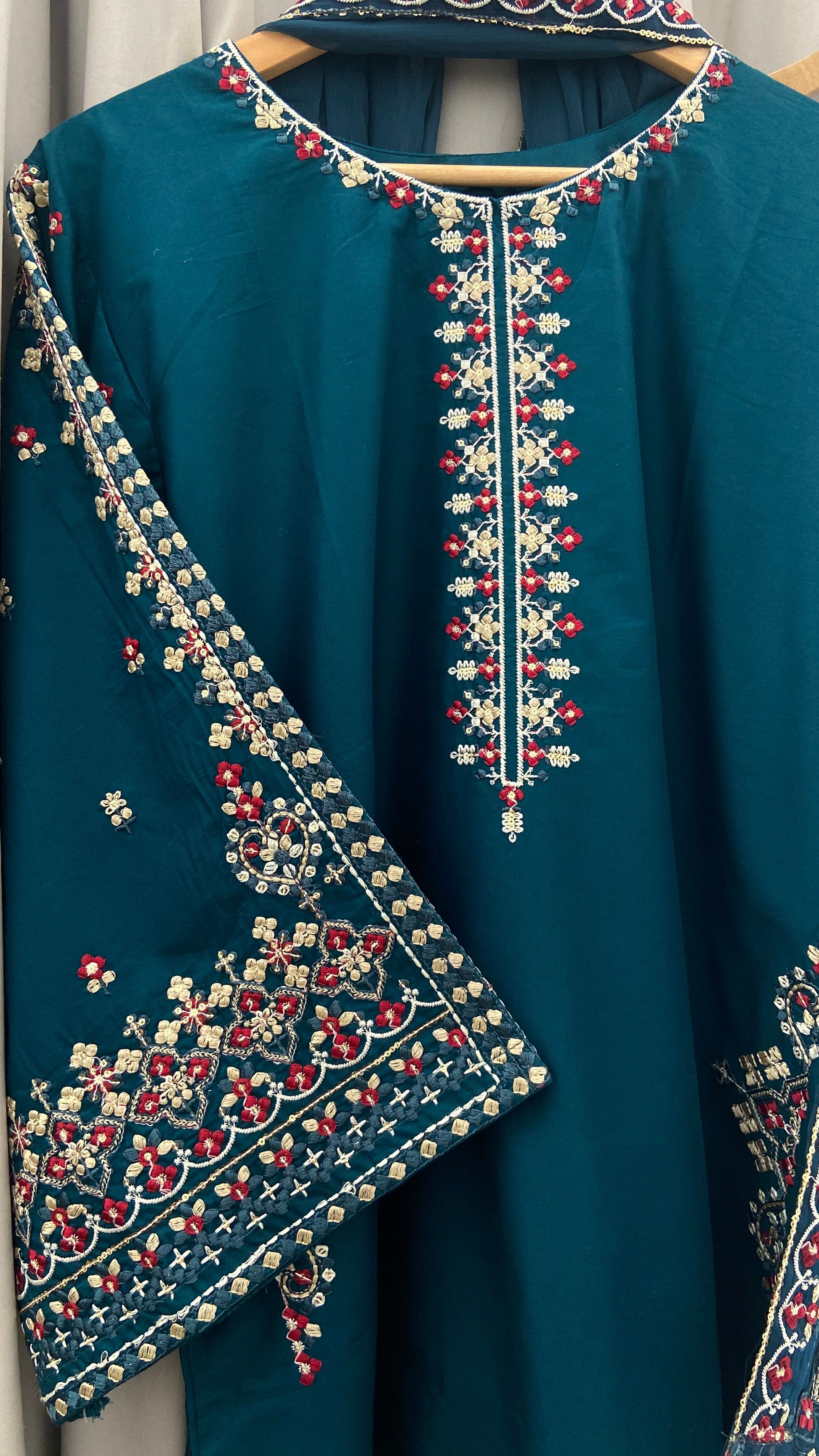 # 3 pc AADAB - Embroidered Co Ords with dupatta