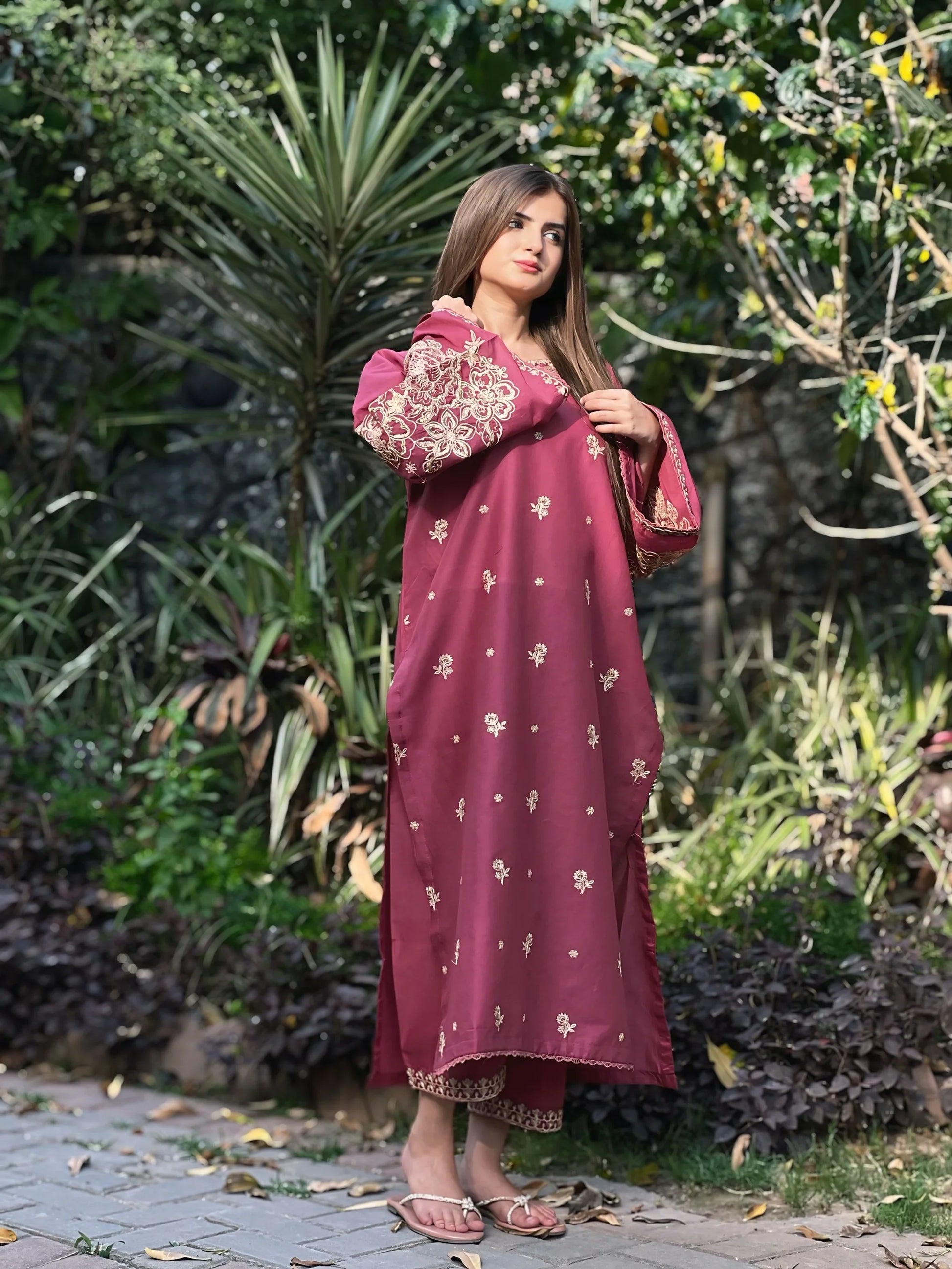 2 pc - MUAVE Embroidered Co Ords set