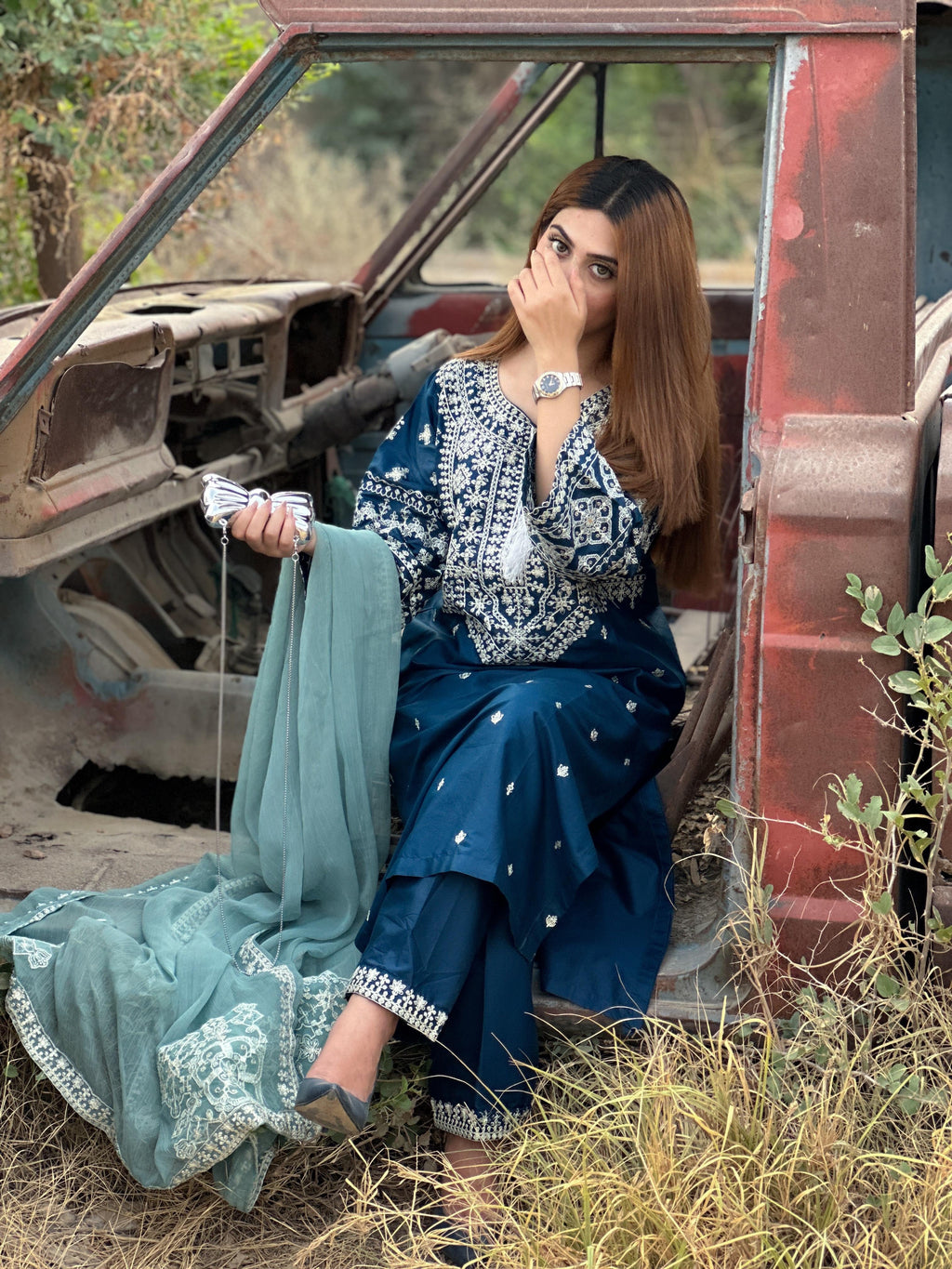 ZARA Embroidered 3 pc Set