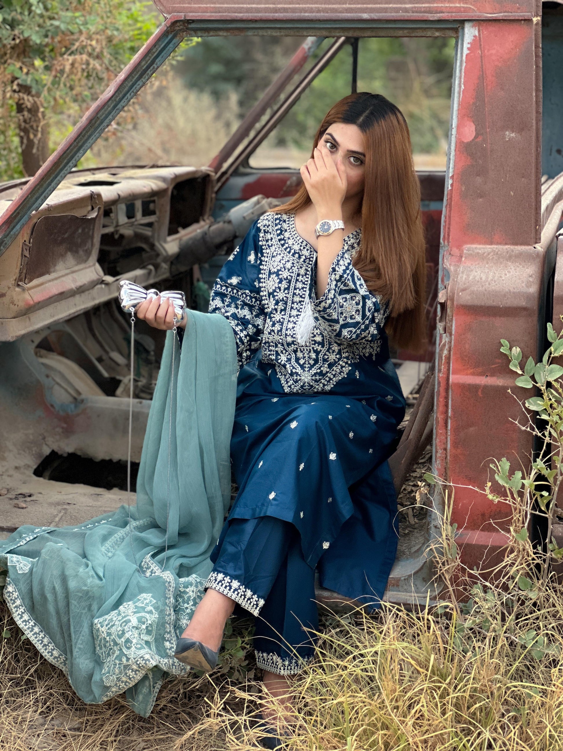 ZARA Embroidered 3 pc Set